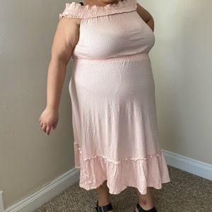 Peach midi sundress